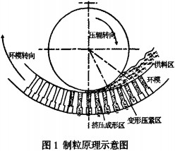 環模顆粒機製粒原理示意圖