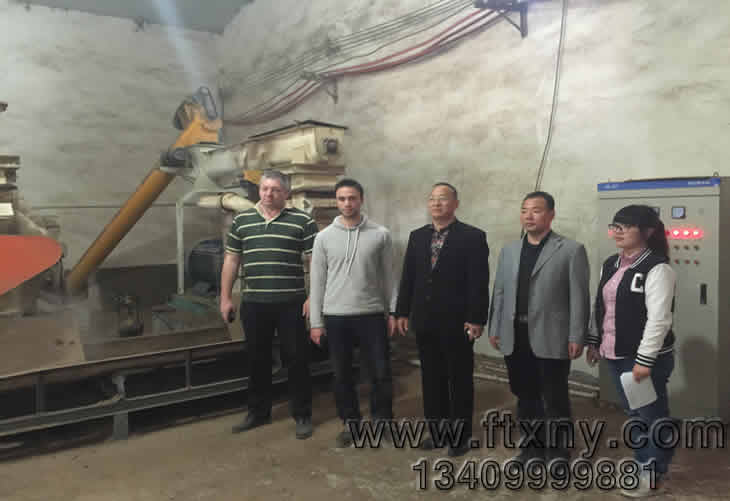 比利時木屑顆粒機客戶考察生產線